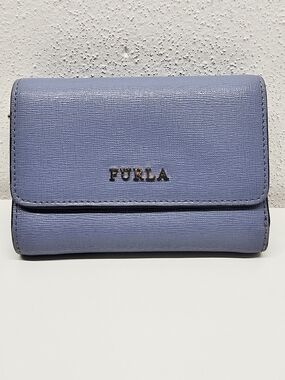 Furla Light Blue Saffiano Leather Wallet
